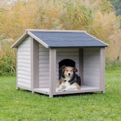 Trixie Natura Log Cabin With Porch Dog Kennel -Happy Pet Shop 106397 106298 trixie huette lodge mit terrasse hs 03 7