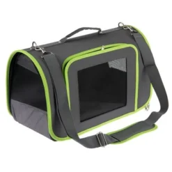 Honeycomb Pet Carrier – Grey & Green