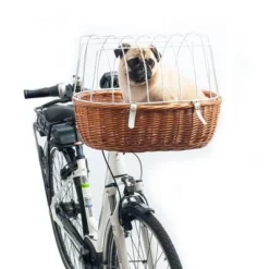 Aumüller Bicycle Basket With Wire (Handle Bar Mount) -Happy Pet Shop 11771 aumualler fahrradkorb schutzgitter hund hs 10 4