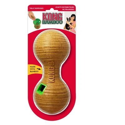 KONG Bamboo Dumbbell Feeder 3 KONG Bamboo Dumbbell Feeder - Image 3