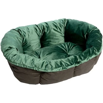 Ferplast Green Velvet Sofa Cover For Siesta Deluxe Dog Basket 3 Ferplast Green Velvet Sofa Cover For Siesta Deluxe Dog Basket - Image 3