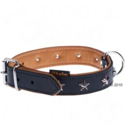 Heim Leather Lead & Collar Set - Stars -Happy Pet Shop 160891 heim halsband stars 7 1