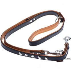 Heim Leather Lead & Collar Set - Stars -Happy Pet Shop 161039 heim 2meterleine stars2 1