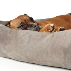 Hunter Bologna Dog Sofa - Stone -Happy Pet Shop 163796 hunter hundesofa bologna stein dog 90x70cm hs 04 4