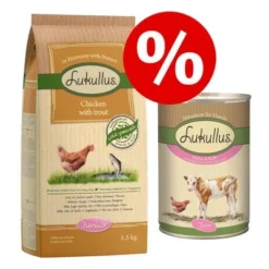 Lukullus Junior Wet Dog Food + Lukullus Junior Dry Dog Food - Special Price!*