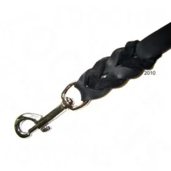 Heim Plaited Leather Dog Lead - Black -Happy Pet Shop 192938 heim soft leine 2 1