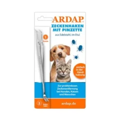 Ardap Tick Hook With Tweezers -Happy Pet Shop 193296 pla ardap zeckenhaken pinzette dog hs 01 3