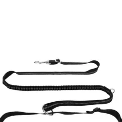 Trixie Jogging Belt With Leash - Grey/ Black -Happy Pet Shop 203777 trixie jogginggurt leine grauschwarz hs 07 2