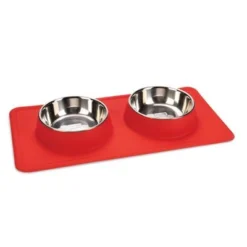 Karlie Stainless Steel Silicone Dex Diner Set Dog Bowl -Happy Pet Shop 209002 pla karlie dinerset silikon dex rot hs 01 8