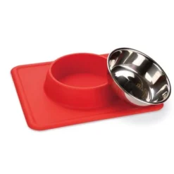 Karlie Stainless Steel Silicone Dex Dog Bowl -Happy Pet Shop 209196 karlie edelstahlnapf silikon dex rot hs 02 2
