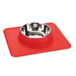 Karlie Stainless Steel Silicone Dex Dog Bowl -Happy Pet Shop 209196 pla karlie edelstahlnapf silikon dex rot hs 01 7