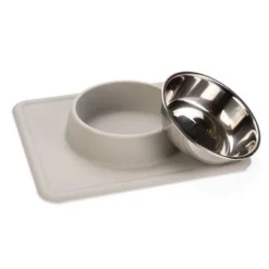 Karlie Stainless Steel Silicone Dex Dog Bowl -Happy Pet Shop 209197 karlie edelstahlnapf silikon dex hellgrau hs 02 8