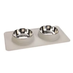 Karlie Stainless Steel Silicone Dex Diner Set Dog Bowl -Happy Pet Shop 209198 pla karlie dinerset silikon dex hellgrau hs 01 9