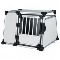 Trixie Aluminium Dog Crate - Large 5 Trixie Aluminium Dog Crate - Large -Happy Pet Shop 220051 transportbox alu 9