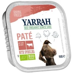Yarrah Organic Trays Pâté Saver Pack 24 X 150g -Happy Pet Shop 22589 pla yarrah rind 150g 2