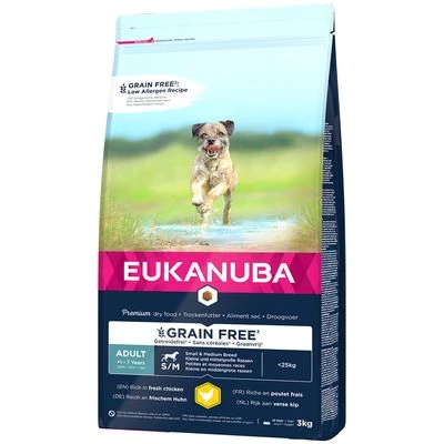 Eukanuba Grain Free Small & Medium Breed Adult - Chicken