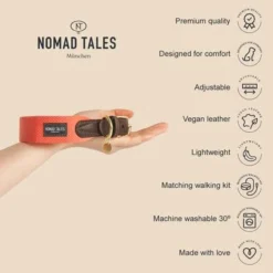 Nomad Tales Bloom Collar, Coral -Happy Pet Shop 2 2022 12 nomadtales usps collarbloom 1000x1000 uk 1