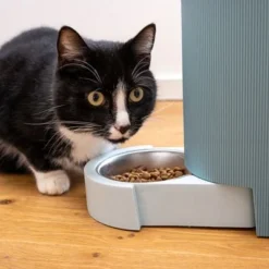 TIAKI Food And Water Dispenser, Light Blue -Happy Pet Shop 302496 duo napf mit katze fg 1019 0