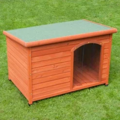 Woody Flat-Roofed Dog Kennel (incl. Free Plastic Door) -Happy Pet Shop 331566 hundeh tte woddy inkl copy 0