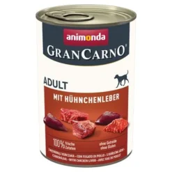 Animonda GranCarno Original Adult 12 X 400g 7 Animonda GranCarno Original Adult 12 X 400g -Happy Pet Shop 341211 pla animonda grancarno adult huehnchenleber 400g hs 01 9
