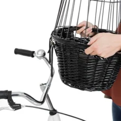 Trixie Bicycle Basket - Black -Happy Pet Shop 58025 trixie fahrradkorb schwarz hs 05 8