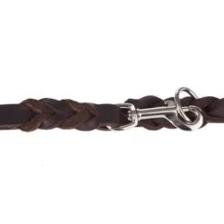 Heim Plaited Leather Double Dog Lead - Brown -Happy Pet Shop 66497 heim lederleine fg 2 0