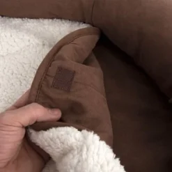 Oval Memory Foam Dog Bed - Brown -Happy Pet Shop 67053 hundebett memory oval braun fg 3292 4