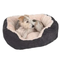 Grey Jumbo Pet Bed -Happy Pet Shop 74427 hundebett cozy cord fg 2275 3