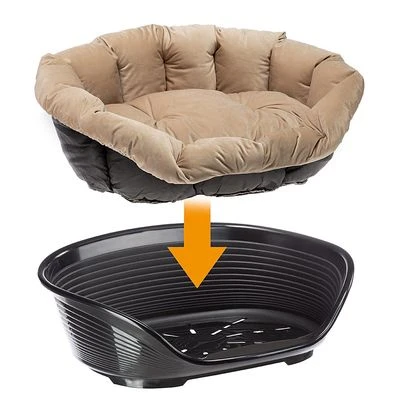 Ferplast Siesta Deluxe Dog Basket - Black - Image 3