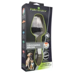 FURminator Dual Grooming Brush -Happy Pet Shop 92105 pla furminator hund doppelbuerste hs 05 1