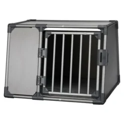 Trixie Aluminium Transport Box - Graphite -Happy Pet Shop 95764 pla trixie transportbox aluminium large 92x64x78cm 4