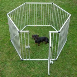 Aluminium Puppy Playpen -Happy Pet Shop 99504 welpenfreilaufgehege outside fg 5831 0