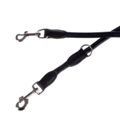 HUNTER Round & Soft Dog Lead - Black -Happy Pet Shop lederleinen 15 6