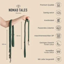 Nomad Tales Blush Dog Leash, Ebony -Happy Pet Shop nomad tales blush leine usps 6