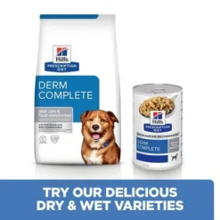 Hill’s Prescription Diet Canine Derm Complete Wet Dog Food -Happy Pet Shop pd derm complete dog bk30270m bk31389 cross sell uk 0