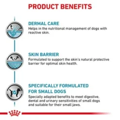 Royal Canin Veterinary Canine Skin Care Small Dog -Happy Pet Shop rc vet dry dogskincaresd b1 page 3 0