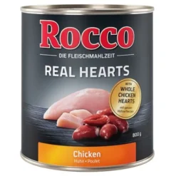 Rocco Real Hearts Saver Pack 24 X 800g -Happy Pet Shop rocco realheart chicken 800g 1000x1000 3