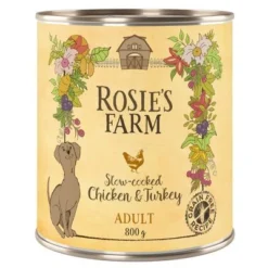Rosie's Farm Saver Pack 24 X 800g -Happy Pet Shop rosie sfarm adult chickenturkey 800g 1000x1000 0