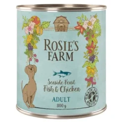 Rosie's Farm Saver Pack 24 X 800g -Happy Pet Shop rosie sfarm adult fishchicken 800g 1000x1000 8