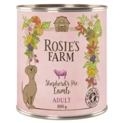 Rosie's Farm Adult Mixed Trial Pack - 6 X 800g -Happy Pet Shop rosie sfarm adult lamb 800g 1000x1000 6