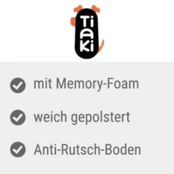 TIAKI Dog Mattress Memory Foam, Beige -Happy Pet Shop tiaki hundematratze memory foam braun usps 5